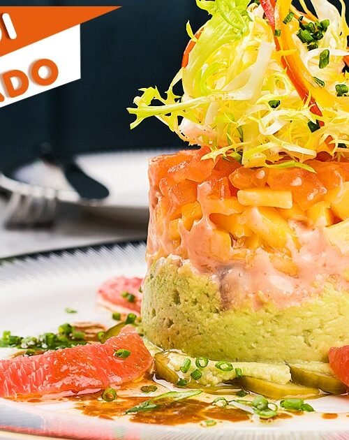 Tartare di Avocado Mango Salmone ed Arancia