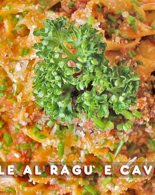 Pappardelle al ragù e cavolo riccio